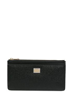 Black leather logo-plaque purse DOLCE&GABBANA | BI1265A100180999